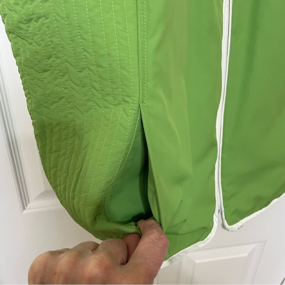 Coldwater Creek Green and White Reversible Sleeveless Vest - Picture 4 of 10